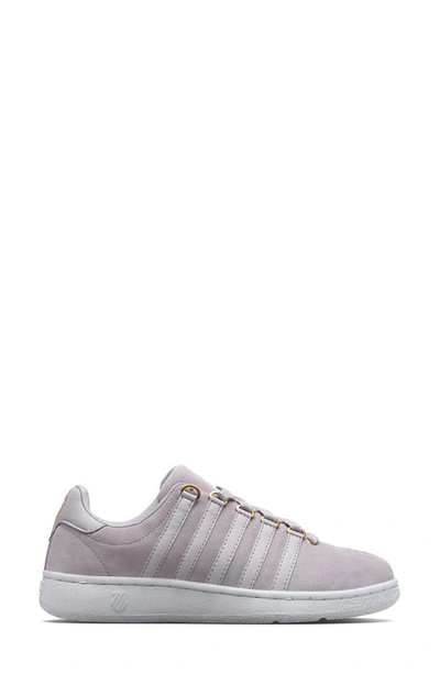 Shop K-swiss Classic Vn Suede Sneaker In Lilac Marble/white