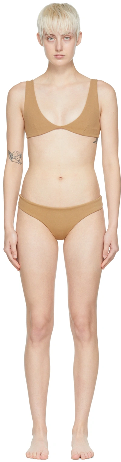 Shop Haight Tan Grazi & Basic Polyester Bikini In 0271 Satu