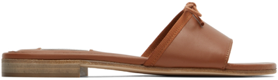 Shop Repetto Brown Terence Flat Sandals In 387 Cuba Brown
