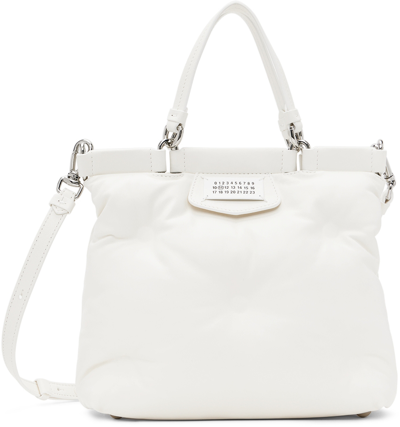 Shop Maison Margiela White Mini Glam Slam Tote Bag In T1003 White