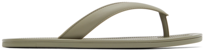 Shop Maison Margiela Gray Tabi Flat Sandals In T7164 Vetiver