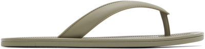 Shop Maison Margiela Gray Tabi Flip Flops In T7164 Vetiver