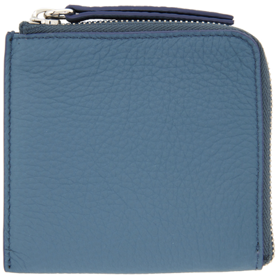 Shop Maison Margiela Blue Zip Wallet In T6099 Denim