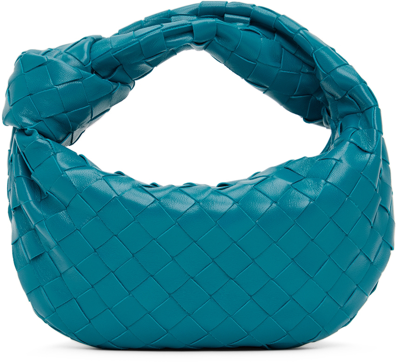 Shop Bottega Veneta Blue Mini Jodie Bag In 4403 Blueprint/gold
