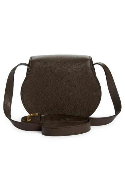 Shop Chloé Small Marcie Leather Crossbody Bag In Bold Brown