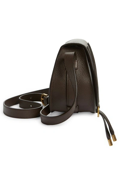 Shop Chloé Small Marcie Leather Crossbody Bag In Bold Brown