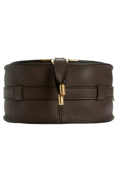 Shop Chloé Small Marcie Leather Crossbody Bag In Bold Brown