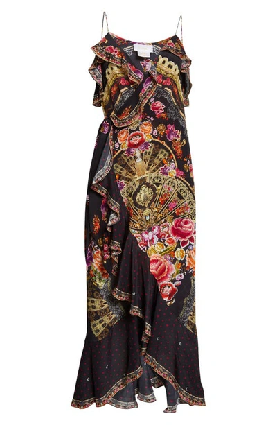 Shop Camilla Dance With Duende Floral Print Silk Wrap Dress