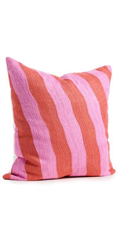 Shop Dusen Dusen Stream Embroidered Pillow Cover + Insert In Pink/lavender