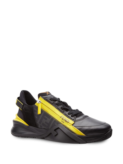 Fendi Flow Logo Low Top Sneaker In Black | ModeSens