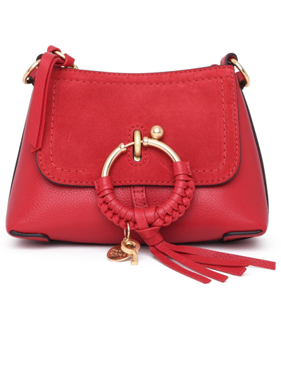 Shop See By Chloé Leather Joan Mini Bag In Red