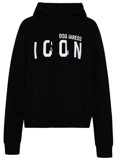 Shop Dsquared2 Cotton Icon Sweatshirt In Black