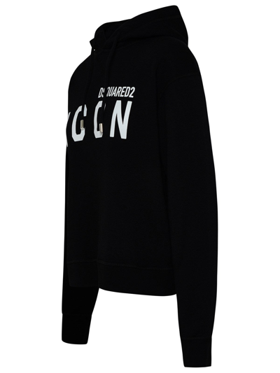 Shop Dsquared2 Cotton Icon Sweatshirt In Black