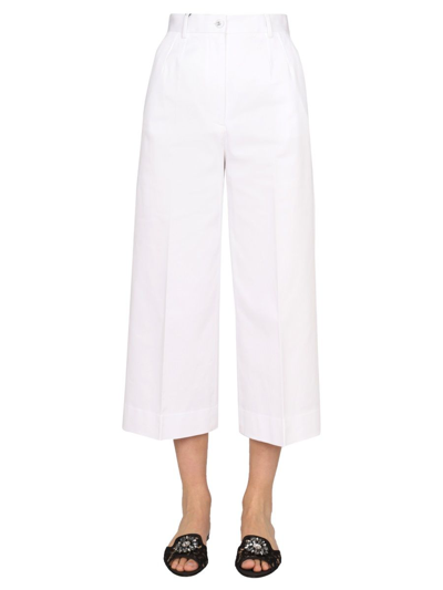 Shop Dolce E Gabbana Women's White Other Materials Pants