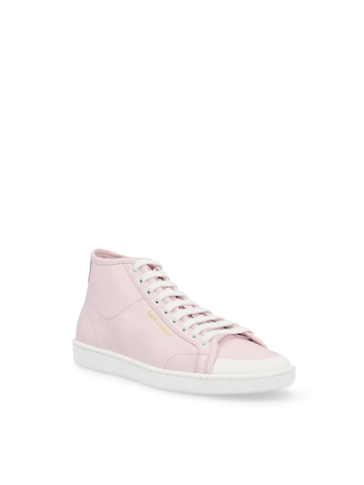 Shop Saint Laurent Men's Pink Leather Ankle Boots