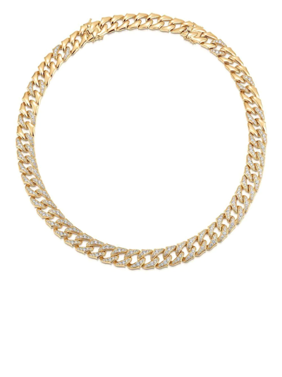 Shop Sara Weinstock 18kt Yellow Gold Lucia Large Diamond Link Chain Necklace
