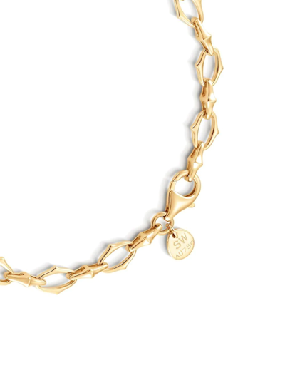 Shop Sara Weinstock 18kt Yellow Gold Lucia Chain Pendant Diamond Bracelet