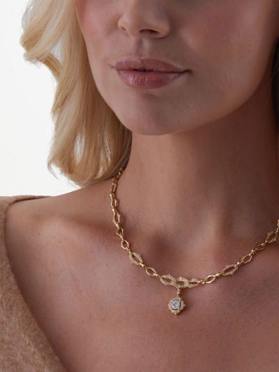 Sara Weinstock Lucia Chain Necklace With Detatchable Leela Pendant In Gold