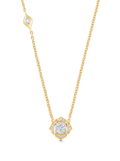Shop Sara Weinstock 18kt Yellow Gold Leela Petite Diamond Necklace