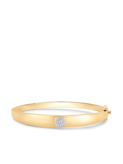 Shop Sara Weinstock 18kt Yellow Gold Unity Reverie Diamond Cushion Bangle Bracelet