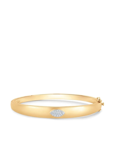 Shop Sara Weinstock 18kt Yellow Gold Unity Reverie Diamond Marquis Bangle Bracelet