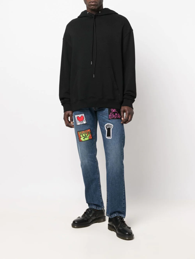 Shop Honey Fucking Dijon X Keith Haring Straight-leg Jeans In Blue