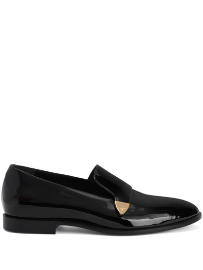 Shop Giuseppe Zanotti Eflamm Slip-on Loafers In Black