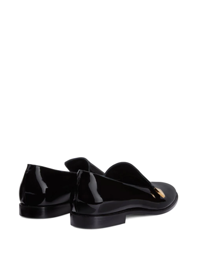 Shop Giuseppe Zanotti Eflamm Slip-on Loafers In Black