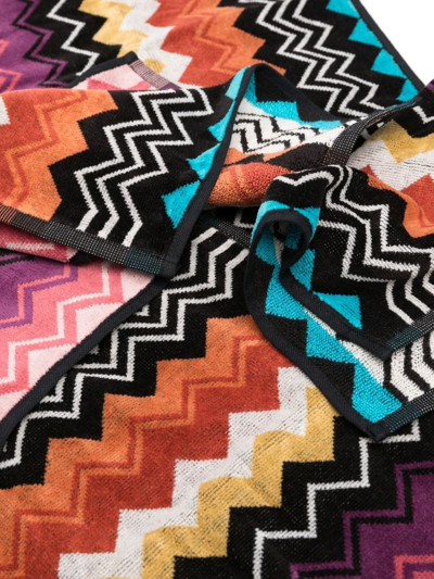 Missoni Zig-zag Print 6 Pack Towel Set In Black