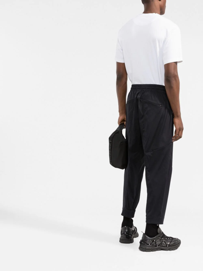 Y-3 High-waisted Tapered Track Trousers In Black