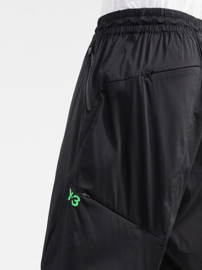 Y-3 High-waisted Tapered Track Trousers In Black