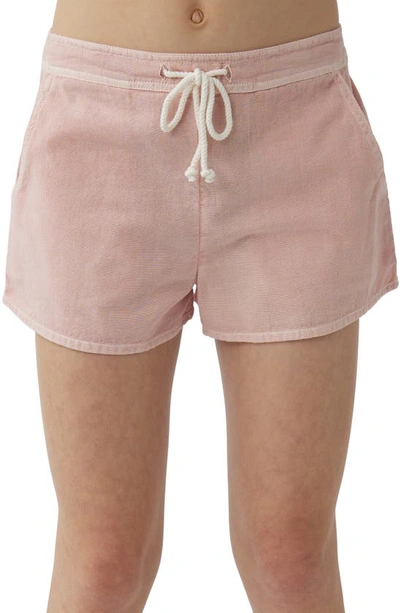 Shop O'neill Kids' Sage Tie Waist Shorts In Peony