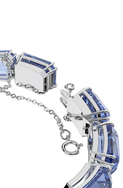 Shop Swarovski Millenia Octagon Crystal Tennis Bracelet In Light Sapphire