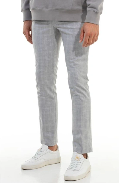 Shop D.rt Dylan Check Classic Fit Pants In Grey Plaid