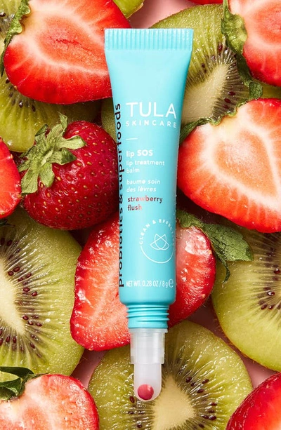 Shop Tula Skincare Lip Sos Lip Treatment Balm In Strawberry Flush