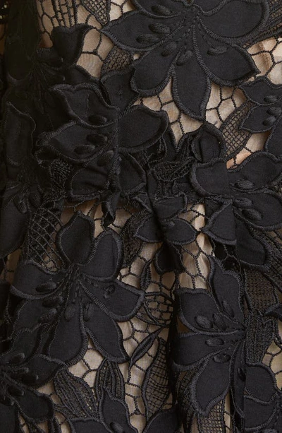 Shop Oscar De La Renta Tiger Lily Guipure Lace Shift Dress In Black