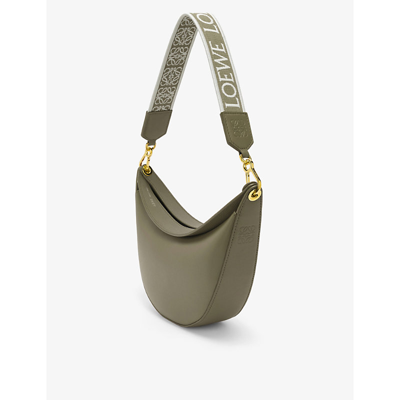 Shop Loewe Women's Avocado Green Luna Small Leather Shoulder Bag