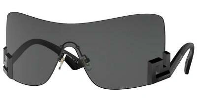 Shop Versace Shield Unisex Sunglasses Ve2240 125687 40 In Black