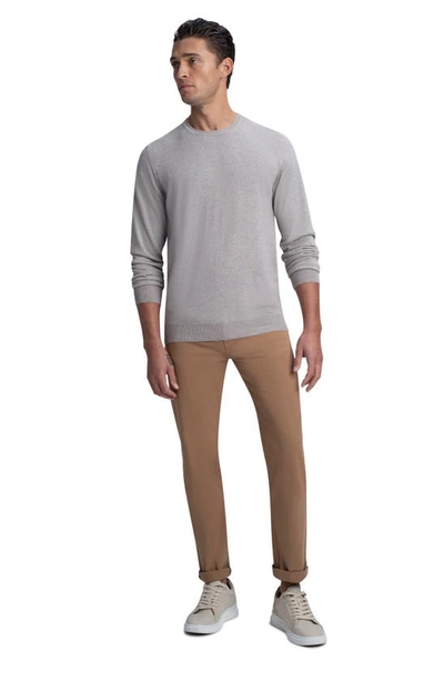 Shop Bugatchi Cotton & Cashmere Crewneck Sweater In Stone