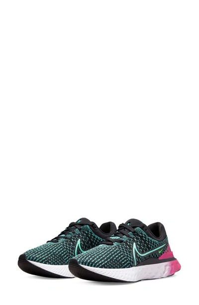 Shop Nike React Infinity Flyknit Running Shoe In Black / Turquoise/ Pink/ Teal