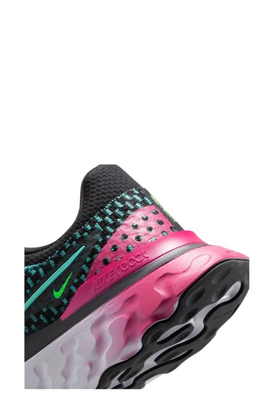 Shop Nike React Infinity Flyknit Running Shoe In Black / Turquoise/ Pink/ Teal