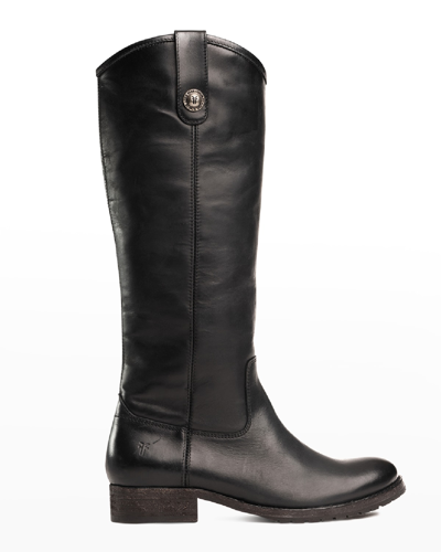 Shop Frye Melissa Button Lug-sole Tall Riding Boots In Black