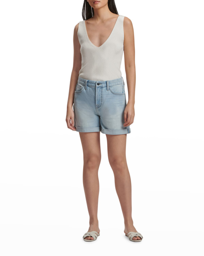 Shop Jen7 Mid Rise Cuffed Jean Shorts In Kirra