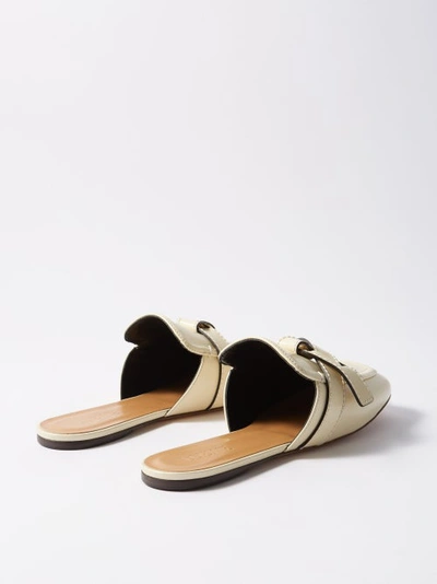 LOEWE GATE LEATHER BACKLESS LOAFERS 