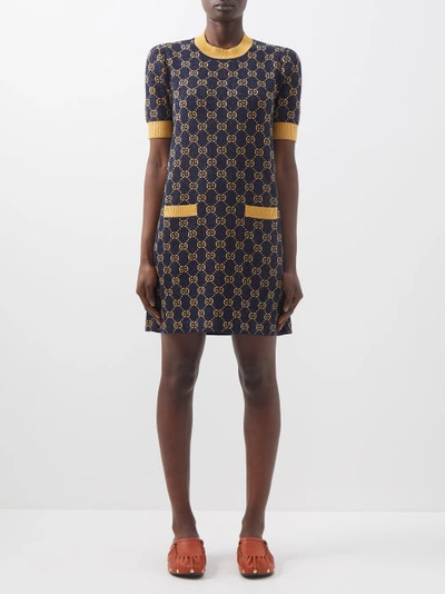 Gucci Metallic Cotton-blend Mini Dress | ModeSens