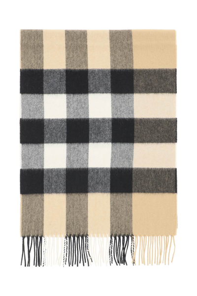 Shop Burberry Cashmere Tartan Scarf In Mixed Colours