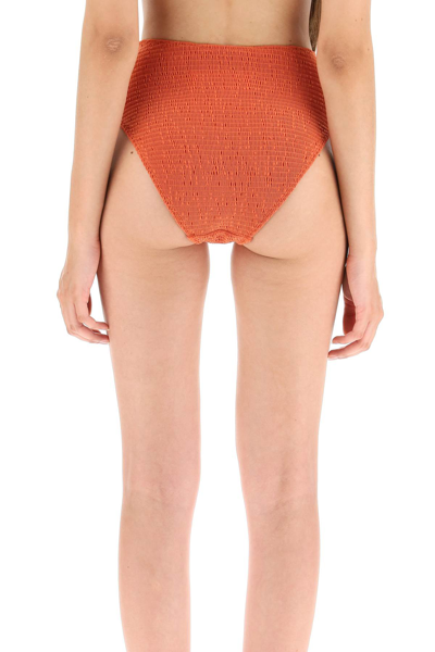 Shop Totême Toteme High-waisted Bikini Bottom In Orange