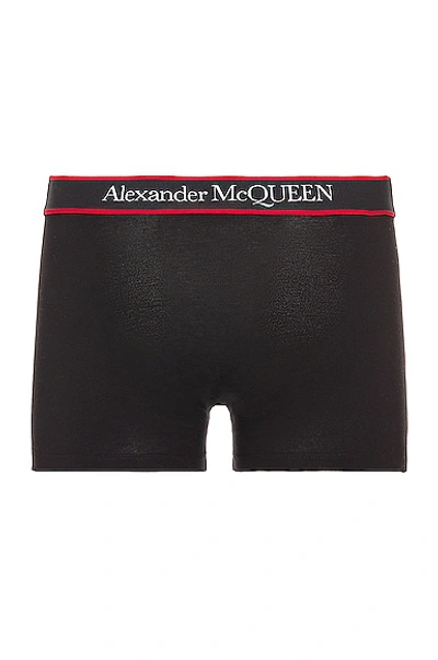 Shop Alexander Mcqueen Selvedge Boxer In Black