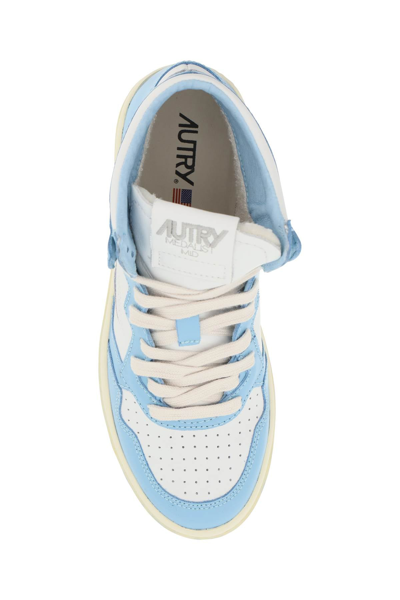 Shop Autry Medalist Mid Leather Sneakers In Mixed Colours