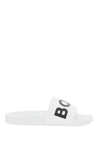Shop Hugo Boss Boss Boss Slippers With Logo In Mixed Colours